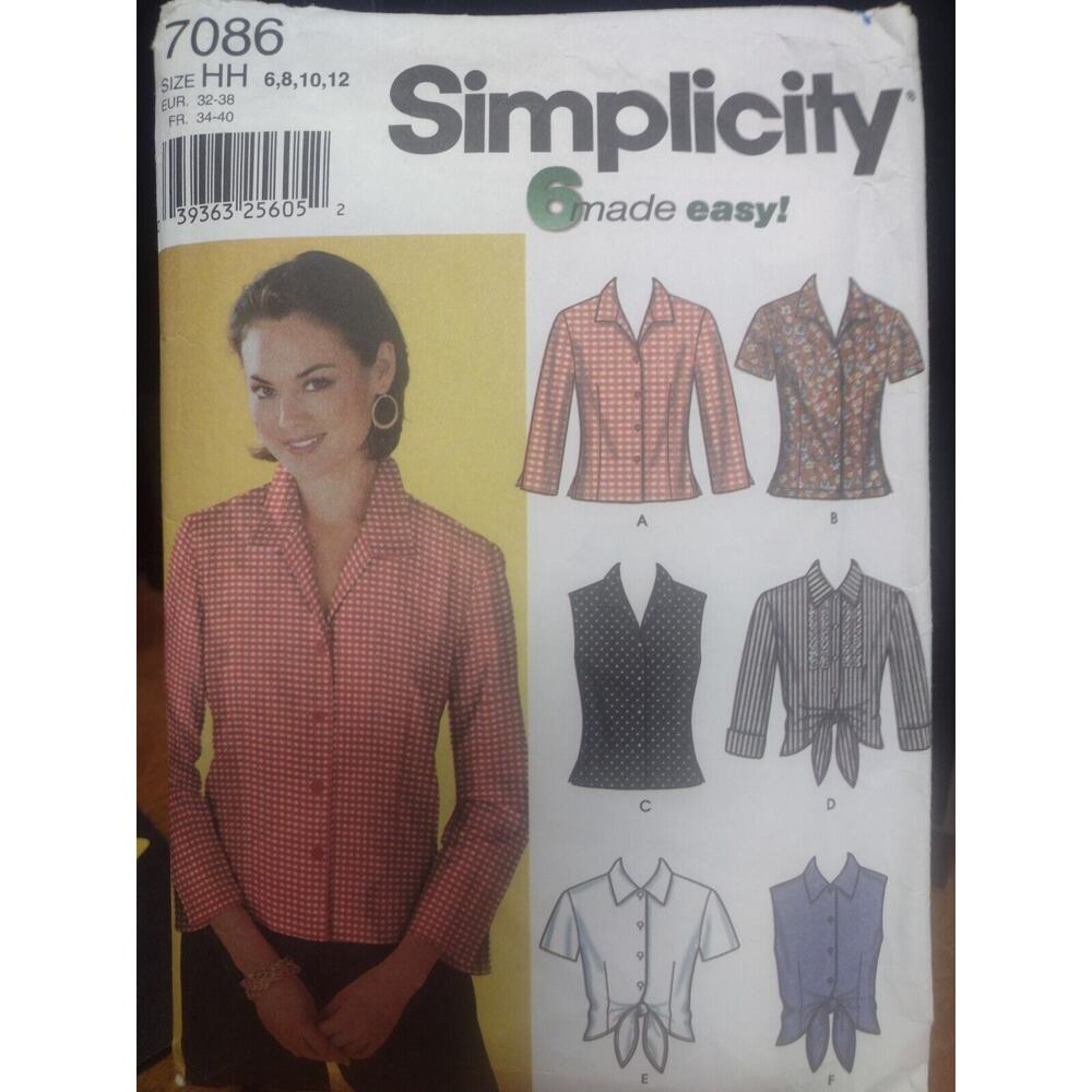 Simplicity Pattern 7086 Misses' Shirts (2002)